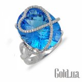 Золотой набор с бриллиантами и топазами: 3 шт.