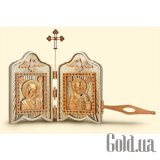 Икона серебряная складень Святой Николай Чудотворец