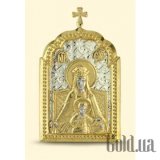 Икона серебряная "Божия Матерь Державная" с позолотой
