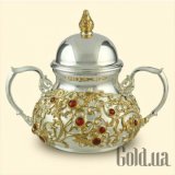Сахарница серебряная "Золотая Осень"