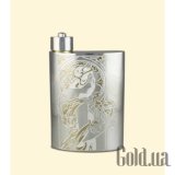 Фляга женская серебряная "Девушка"