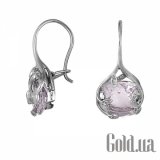 Nina Ricci Золотые серьги с бриллиантами и аметистом 50330/3