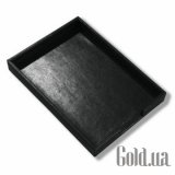 BUDGET Black Кожаный лоток для бумаг