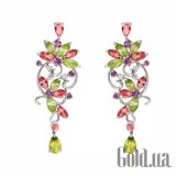 Fashion Золотые серьги с бриллиантами и драг.камнями от Swarovski 7E33260