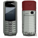 Ascent Polished Titanium, Knurled Black Leather with Red 002R7T7