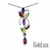 Золотое колье с драг.камнями от Swarovski