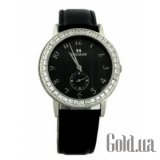 1675.2.1069 black, ss cz stones, black leather