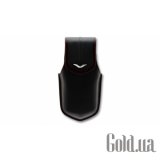 Ascent Ti Vertical Black Leather with Red detail metal logo 02702N9