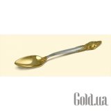 Ложка серебряная кофейная с позолотой