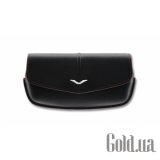 Ascent Ti Horizontal Black Leather with Red detail metal V logo 02701P6