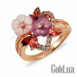 Золотой набор с бриллиантами и полудрагами: 3 шт.