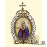 Икона серебряная с финифтьевым образом "Божия Матерь Умиление"
