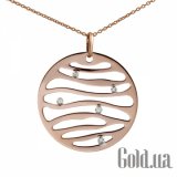 Золотой кулон с бриллиантами и цепочкой