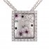 Золотое колье с бриллиантами и эмалью